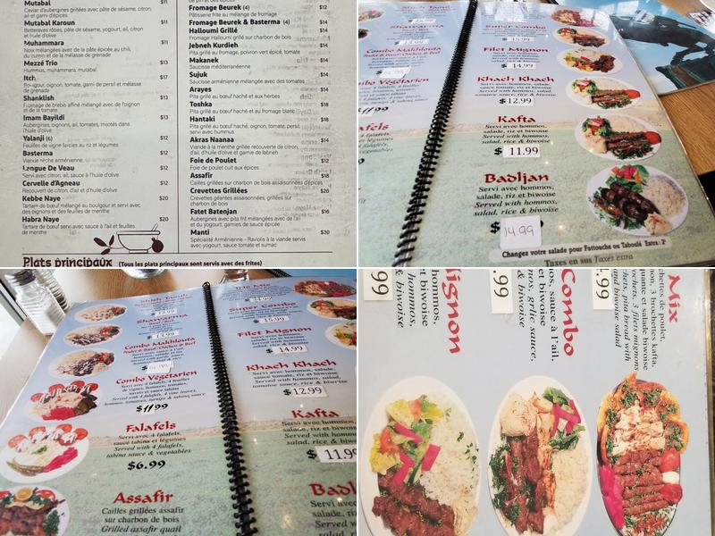 Karoun Menu