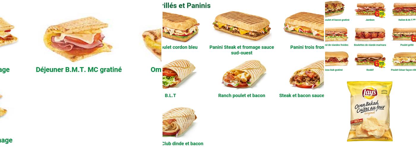 Subway Menu