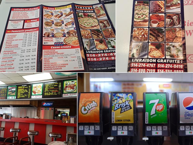 Vincent Sous-Marins Pizza Menu