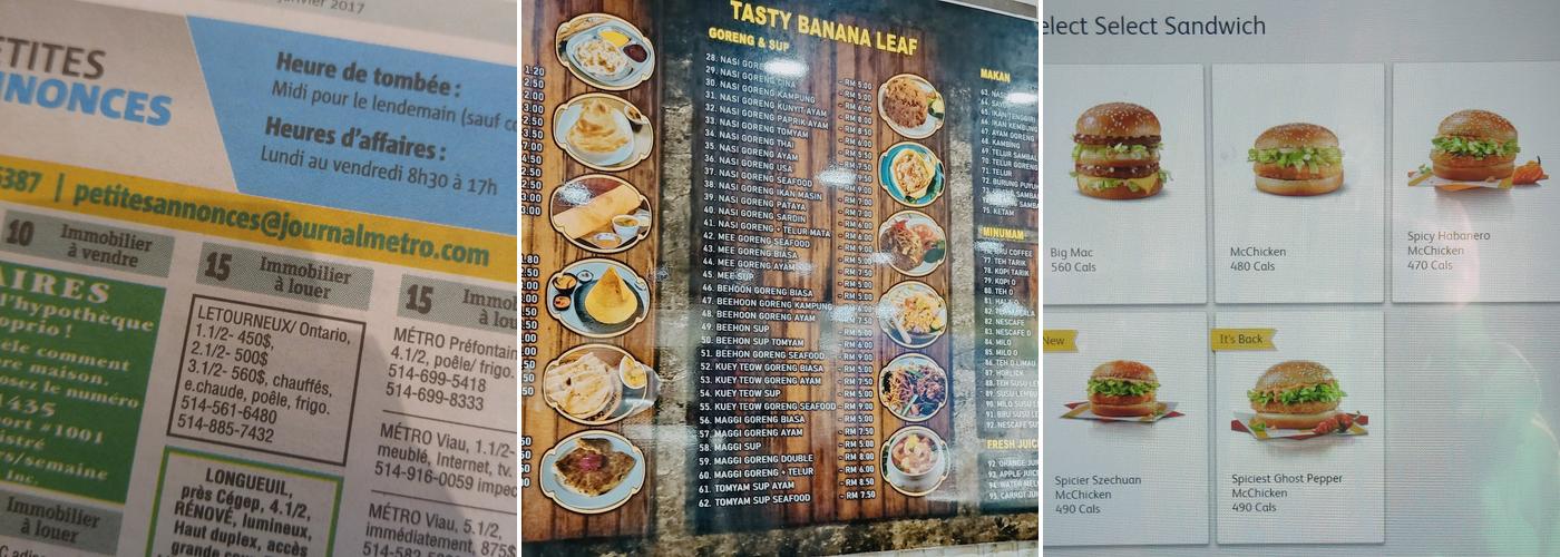 McDonald’s Menu