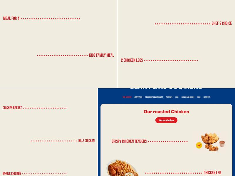 Rôtisseries Benny & Au Coq Menu