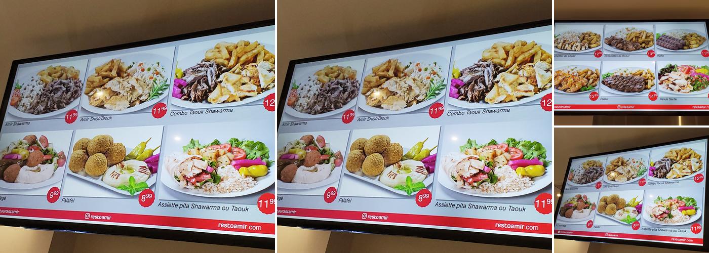 Amir Longueuil Menu