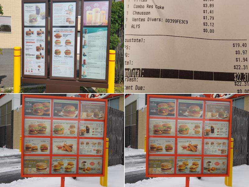 A&W Canada Menu