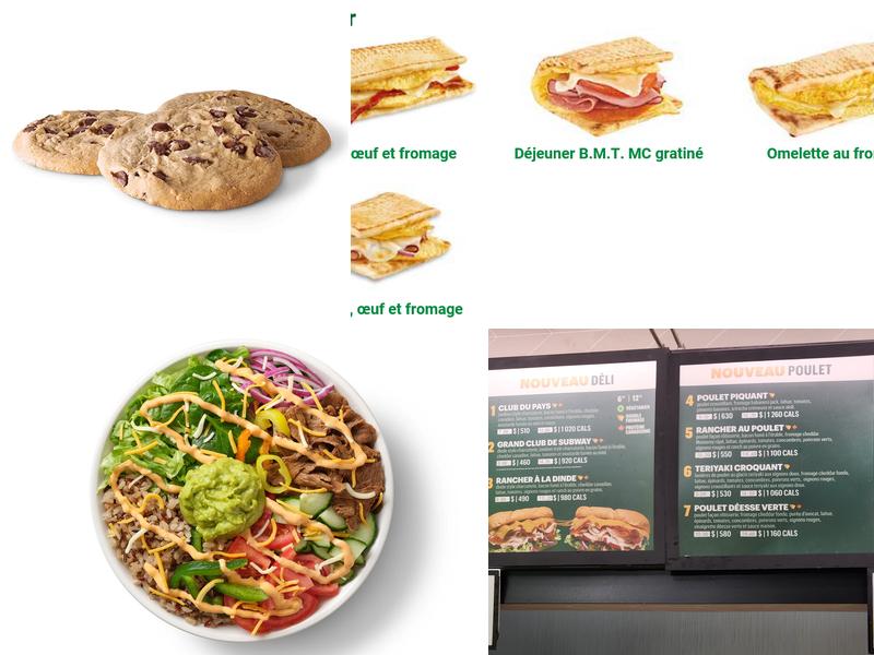 Subway Menu