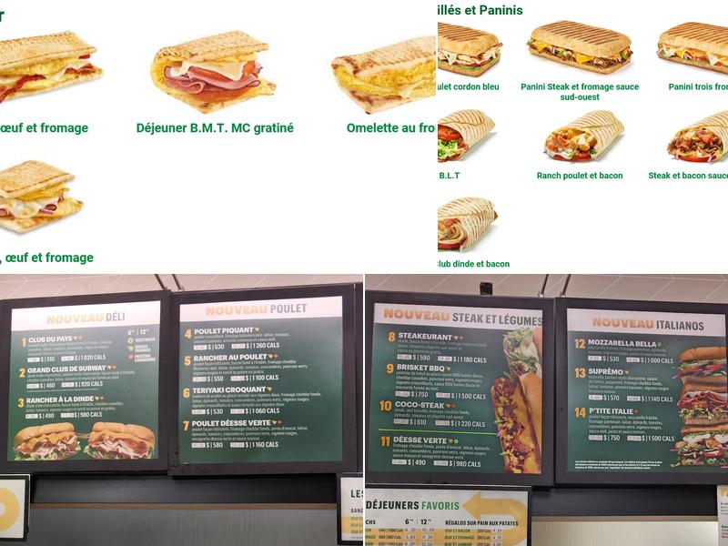 Subway Menu