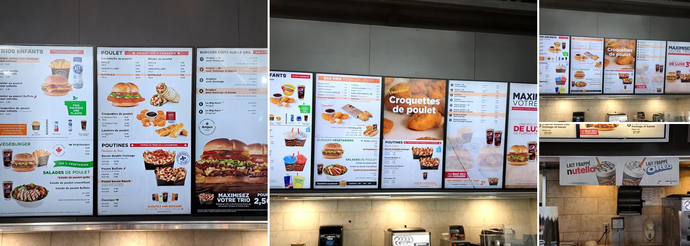 Harvey's Menu