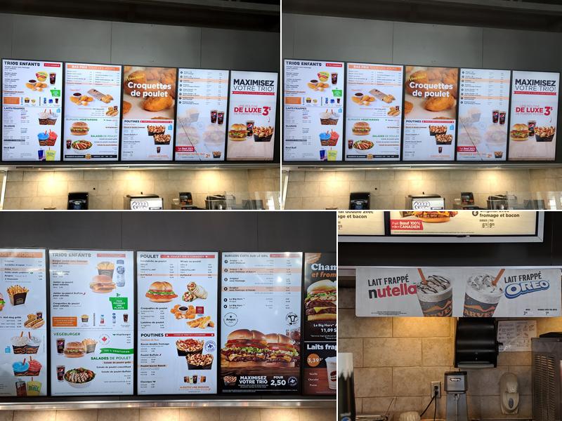 Harvey's Menu
