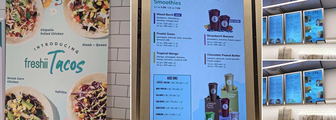 Freshii Menu