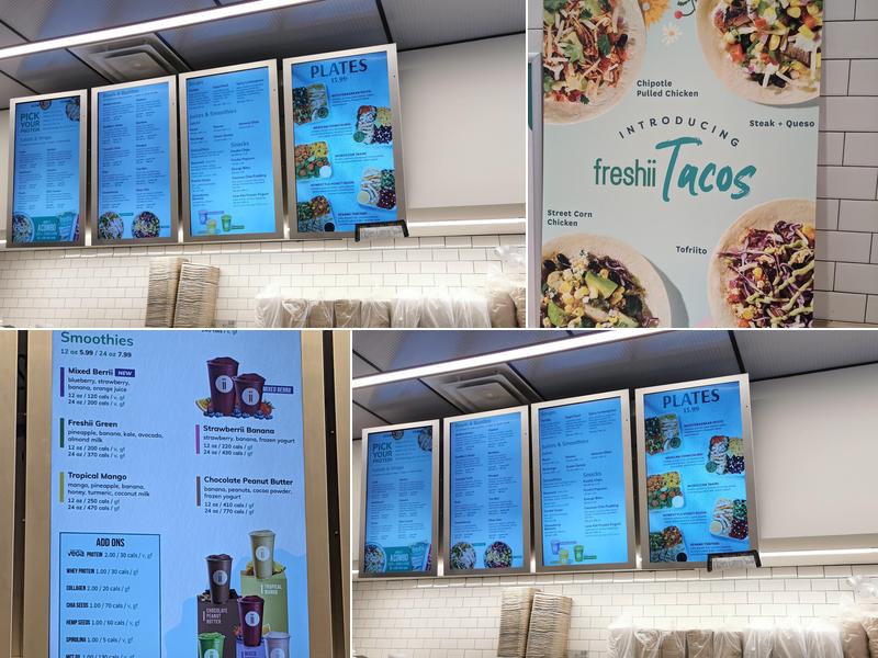 Freshii Menu