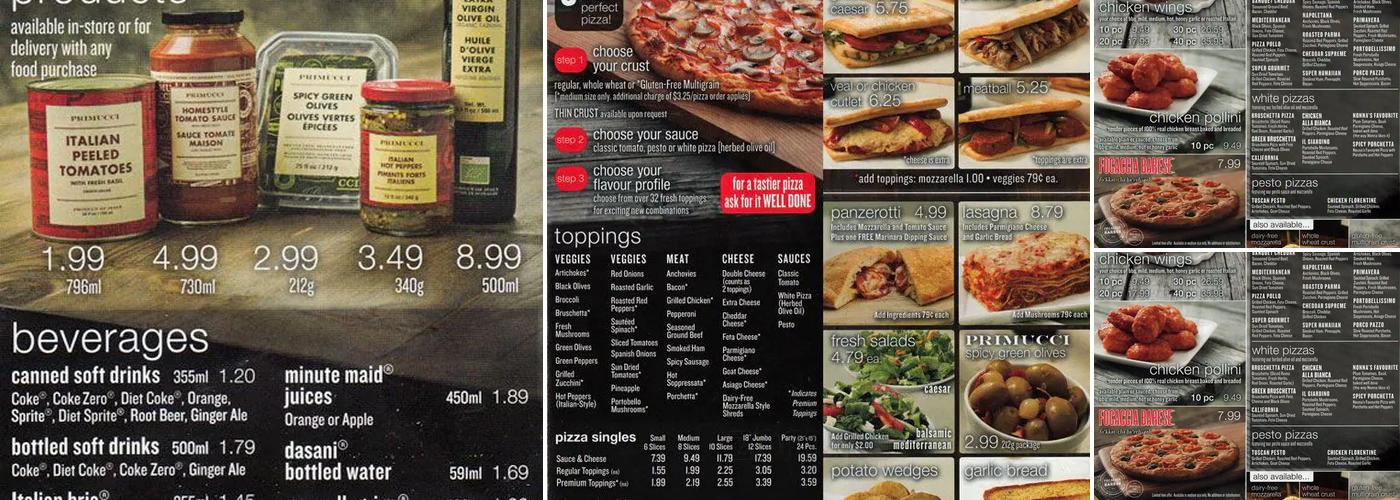 Pizza Nova Menu