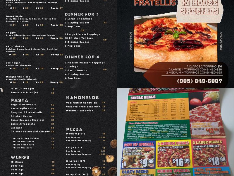 Fratelli’s Menu