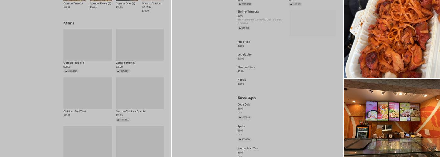 Ruby Thai Kitchen Menu