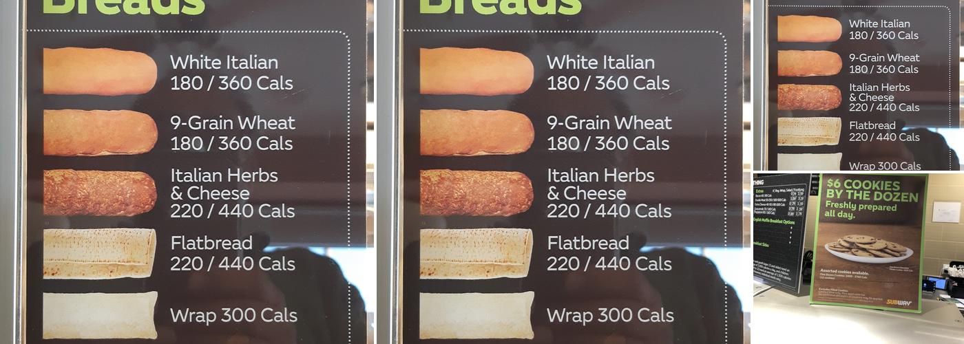 Subway Menu