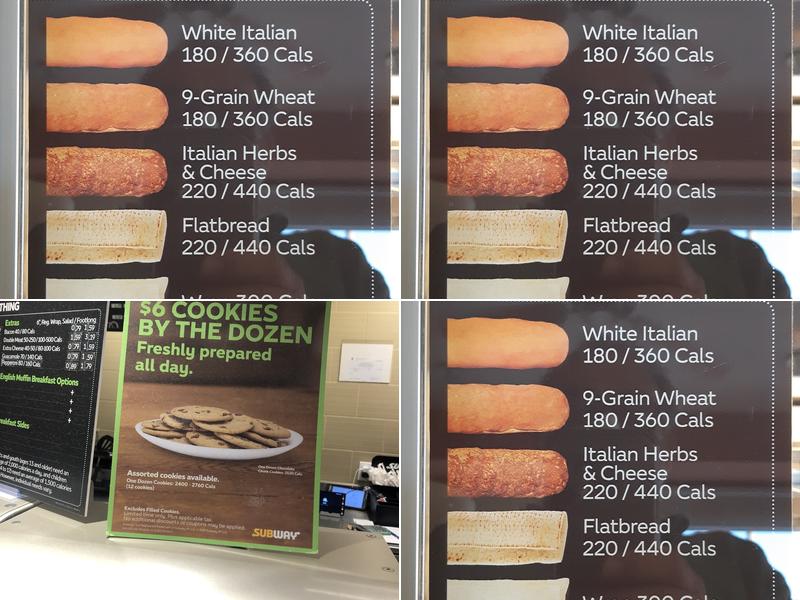 Subway Menu