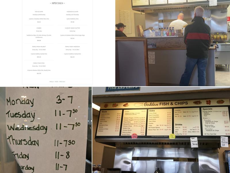 Golden Fish And Chips Menu