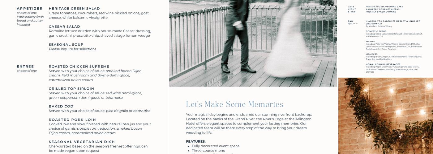 River's Edge at the Arlington Menu