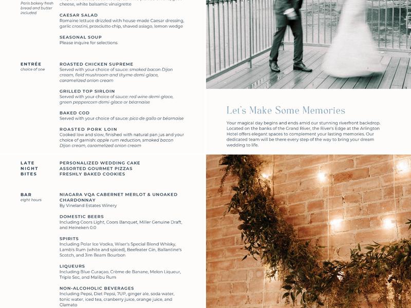 River's Edge at the Arlington Menu