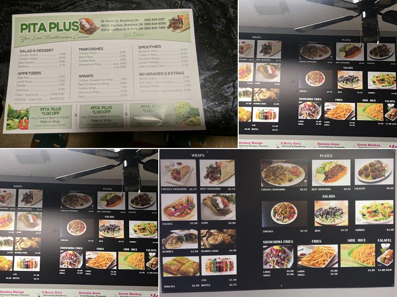 Pita Plus Paris Menu