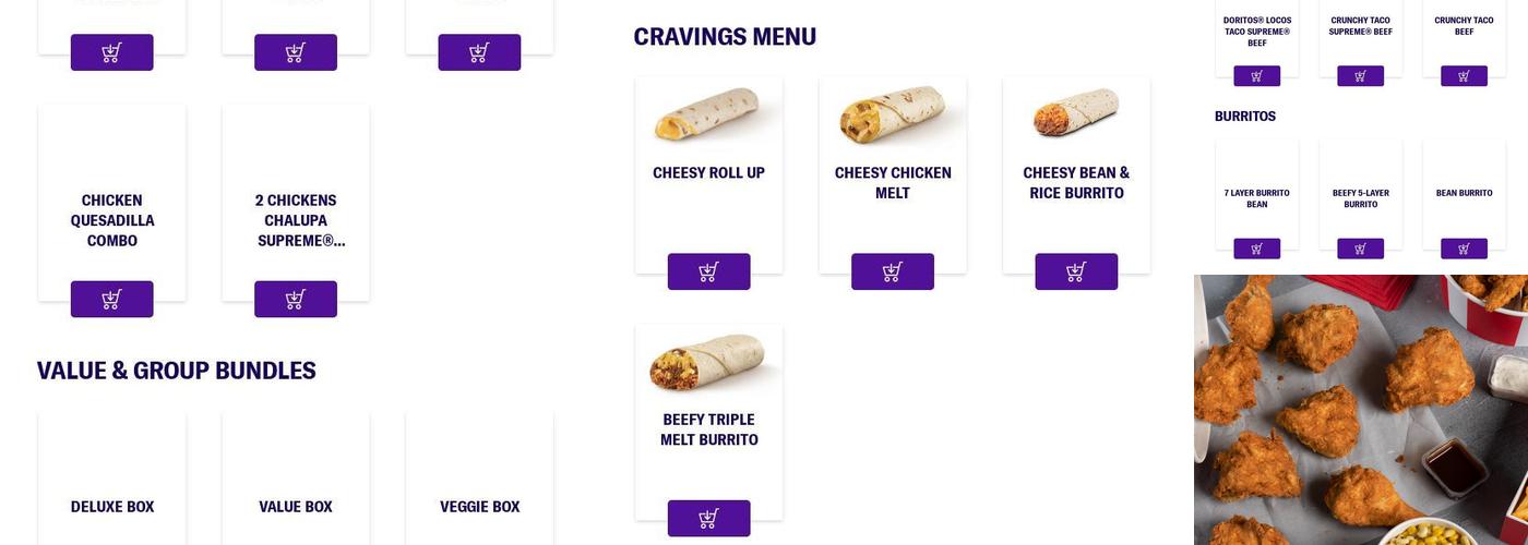 KFC Menu