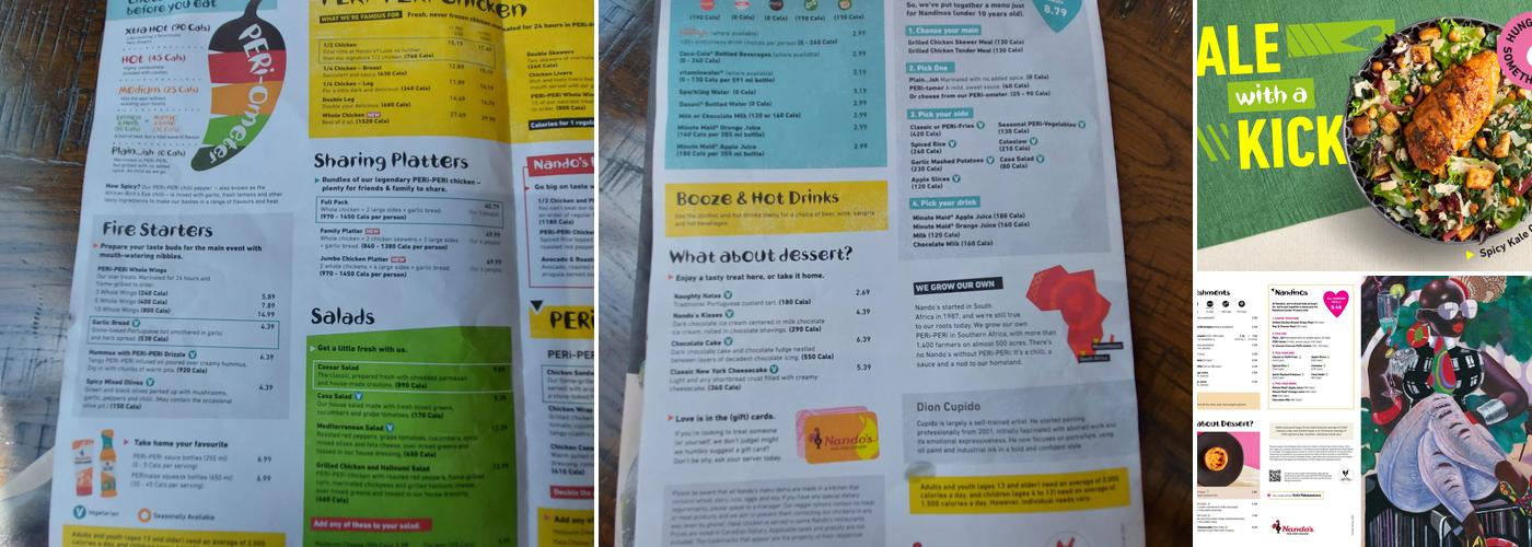 Nando's PERi-PERi Menu