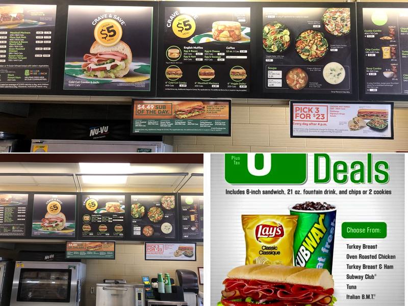 Subway Menu
