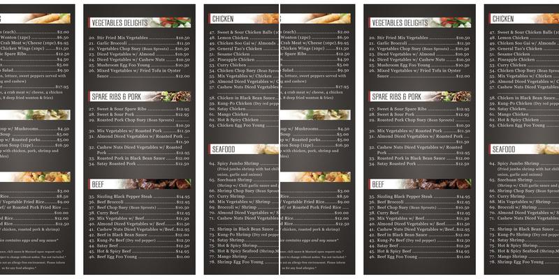 Enchanted Fusion Restaurant Menu