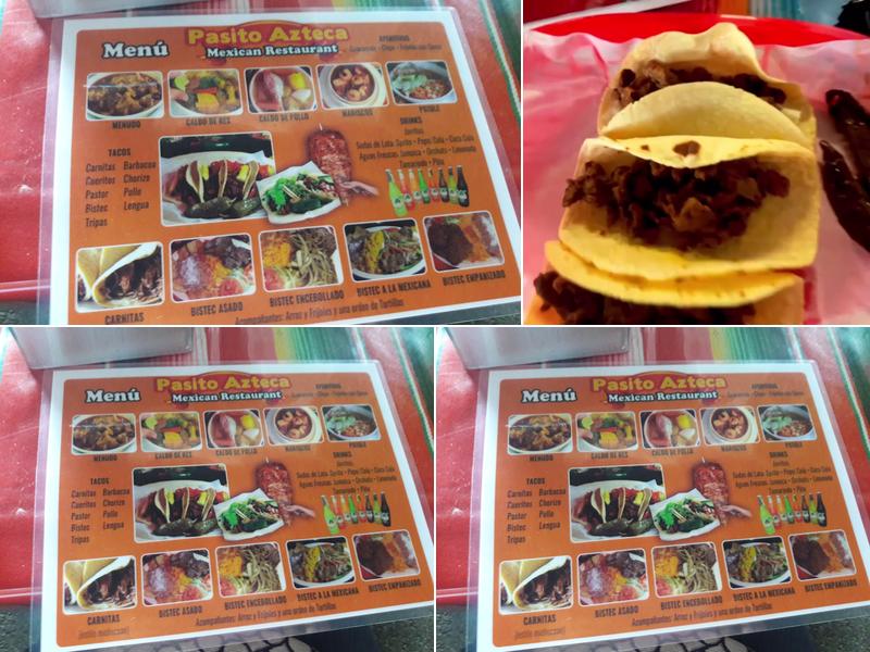 Pasito azteca Menu