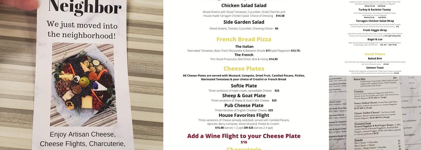 Fromage du Monde Menu