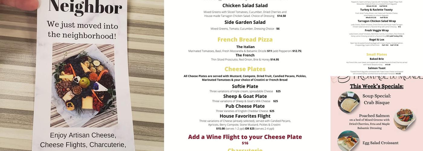 Fromage du Monde Menu