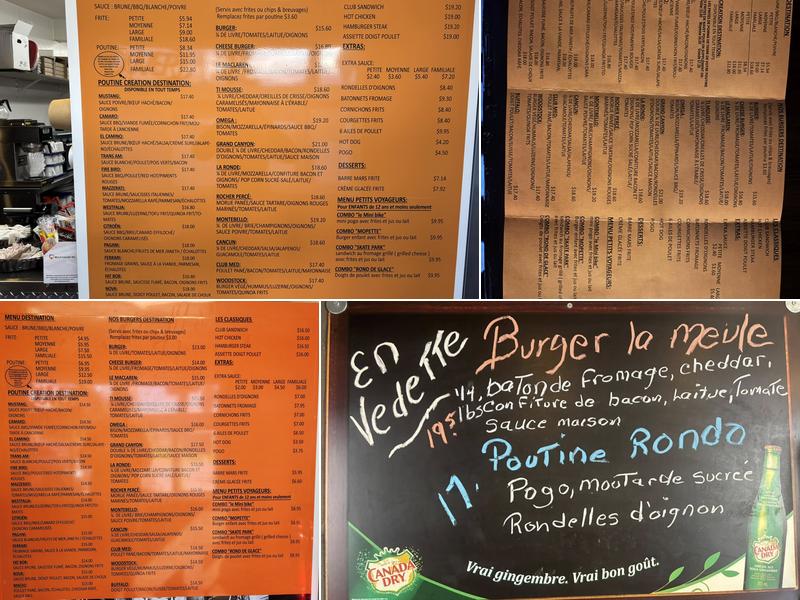 Restaurant La Destination Menu