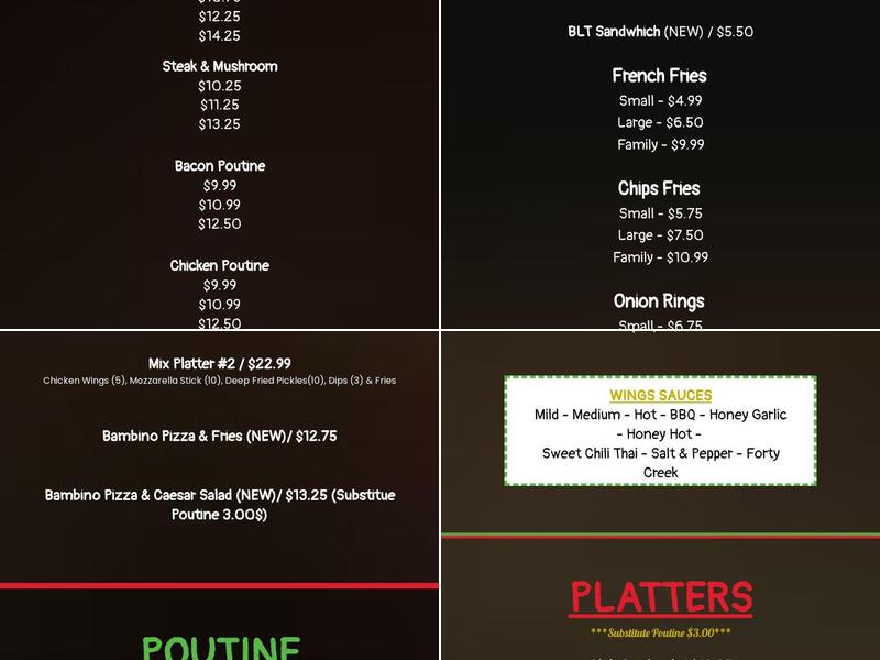 Main Street Pizza Rockland Menu