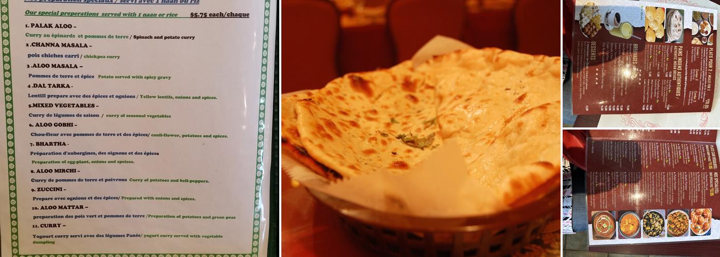 Pushap Restaurant Menu