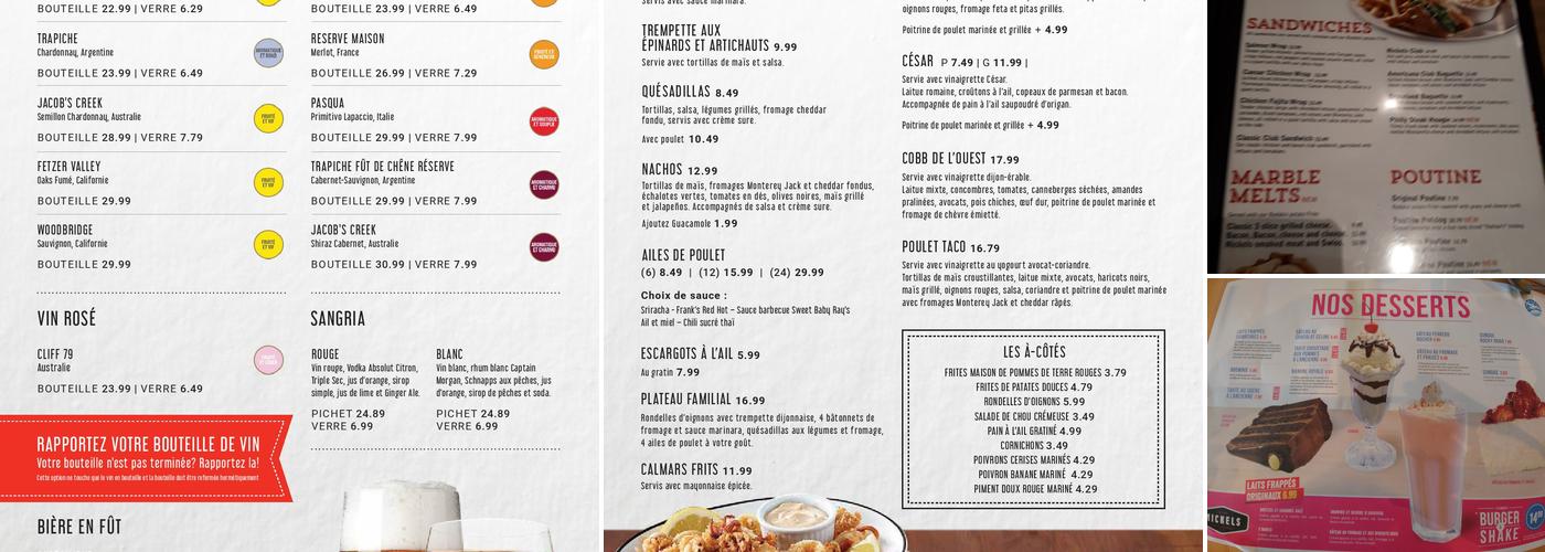 Nickels Deli - Saint-Laurent Menu