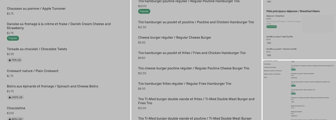 Cafe Resto Du Coin Menu