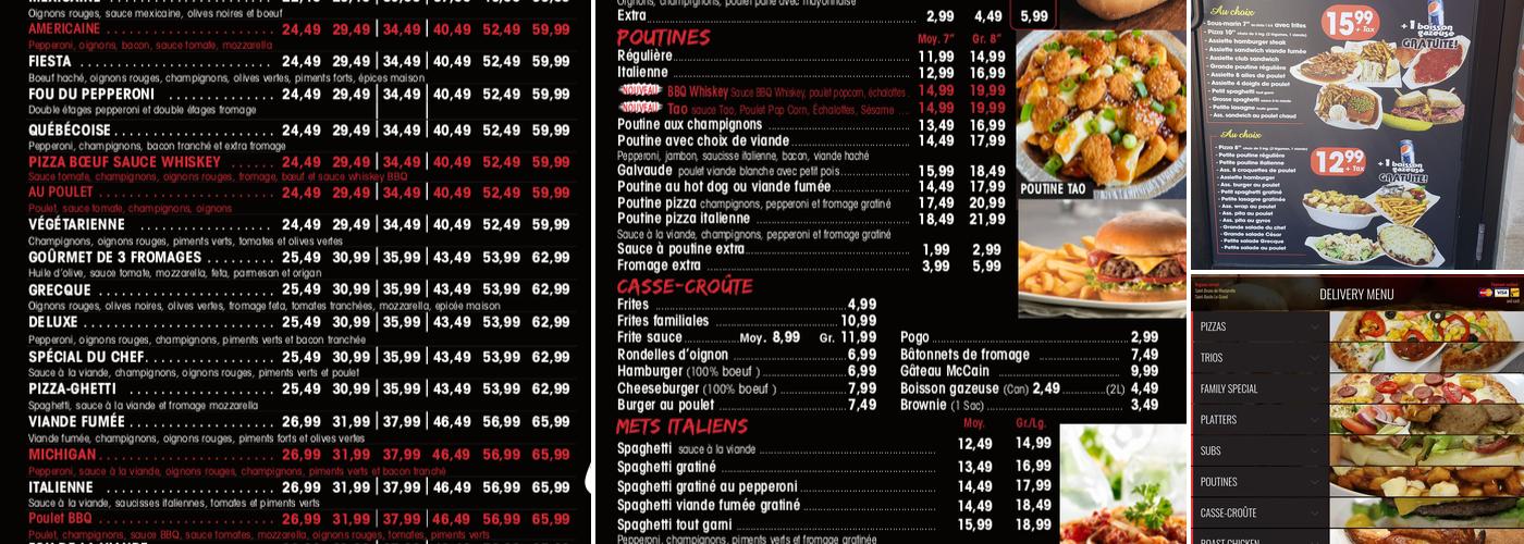 Ibo Pizza Menu