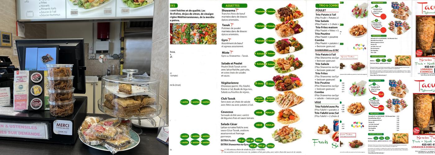 Restaurant Taouk Menu