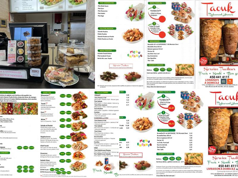 Restaurant Taouk Menu