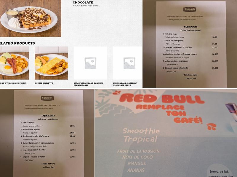 Eggsquis Menu