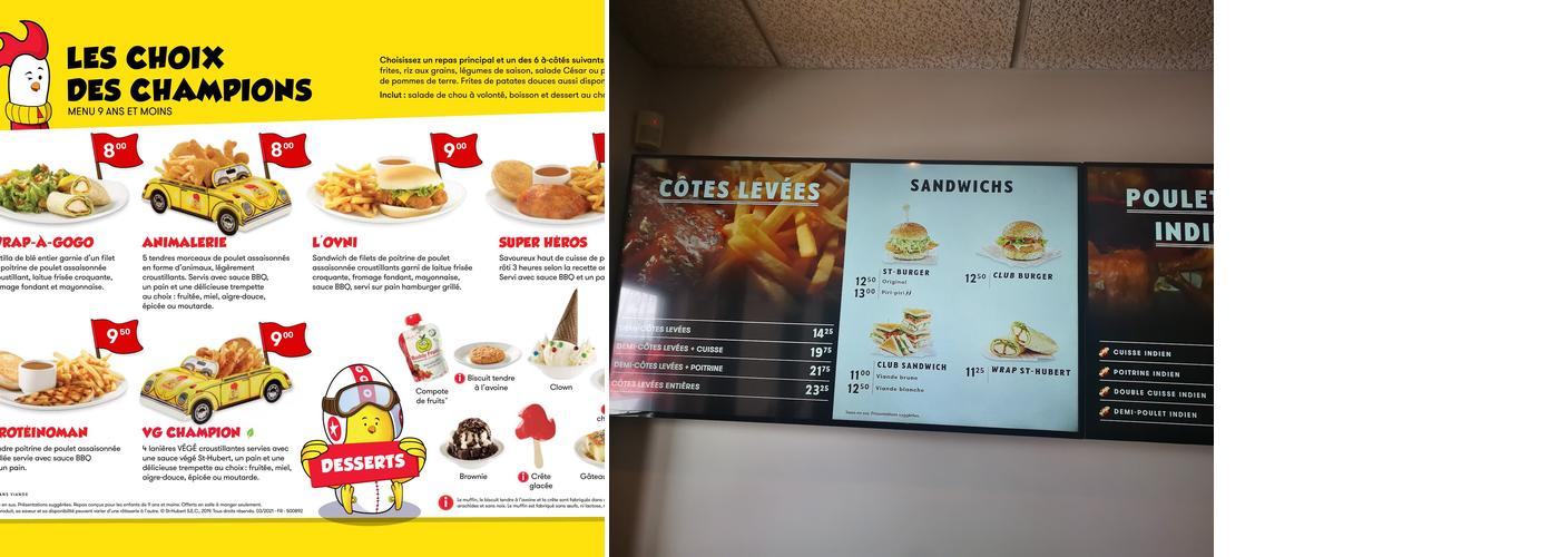 St-Hubert Express Menu