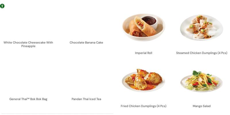 Thai Express Restaurant Sherbrooke Menu