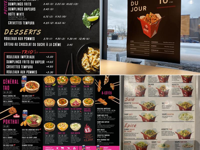 Thaïzone Menu