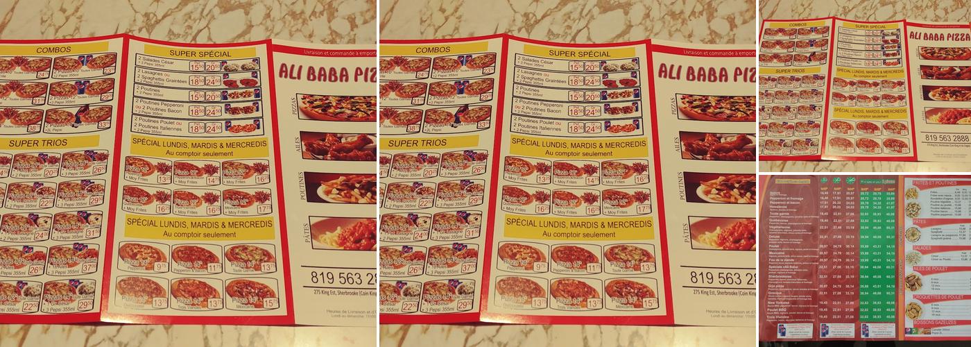 Ali Baba Menu