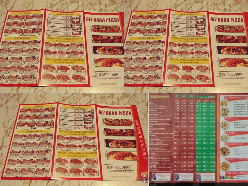 Ali Baba Menu