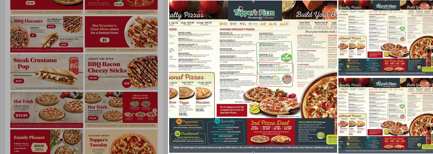 Topper's Pizza - Burlington Appleby Line Menu