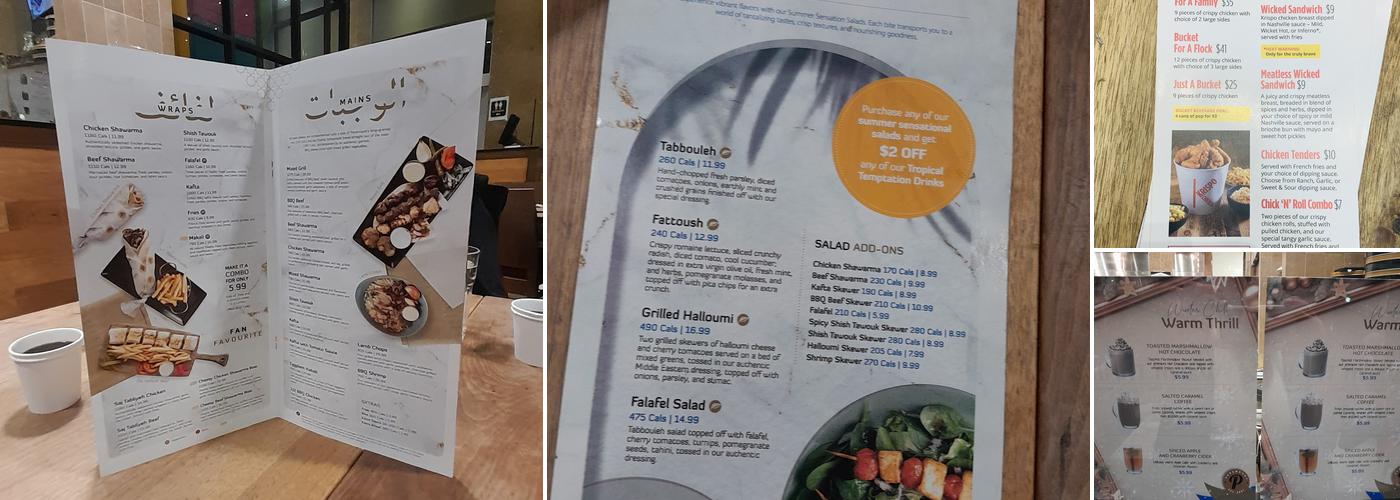 Paramount Middle Eastern Kitchen Menu