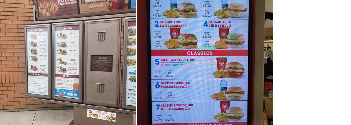 Wendy's Menu