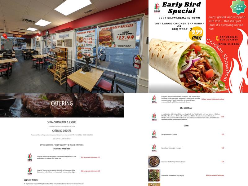 Sidra Shawarma & Kabob Menu