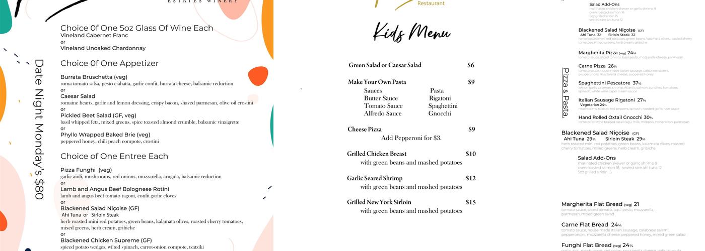 Paradiso Menu