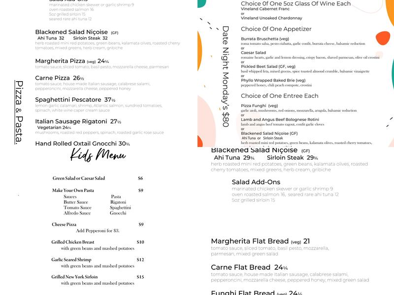 Paradiso Menu