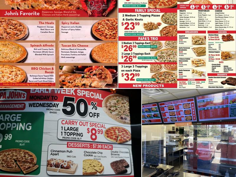 Papa John's Pizza Menu